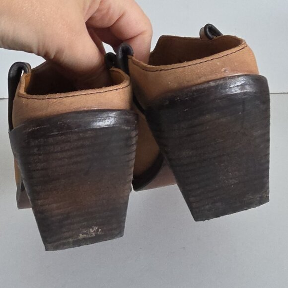 FREE PEOPLE | Marfa Western mules in tan or sand dollar leather Sz 38 - Picture 6 of 7